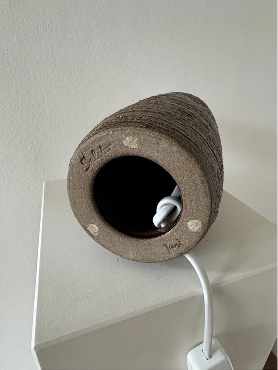 Image 1 of Lámpara de mesa Aage Rasmus Selsbo, pie de lámpara, gres, cerámica, Suecia, mediados de siglo, diseño de los años 60, esgrafiado