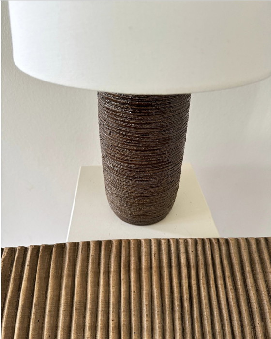 Image 1 of Lámpara de mesa Aage Rasmus Selsbo, pie de lámpara, gres, cerámica, Suecia, mediados de siglo, diseño de los años 60, esgrafiado