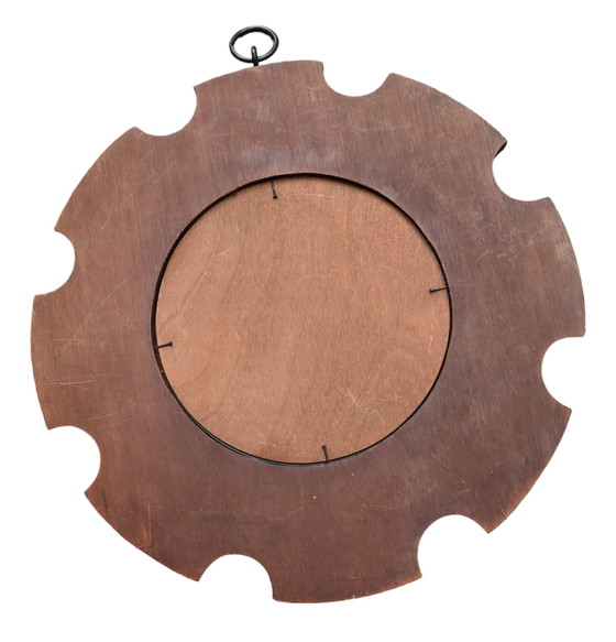 Image 1 of Specchio convesso Vintage Sunburst - specchio con piastre smaltate - specchio solare