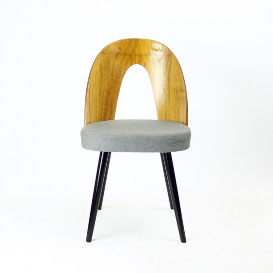 Image 1 of Set of 4 vintage oak and fabric chairs by Antonin Šuman for Tatra, 1960