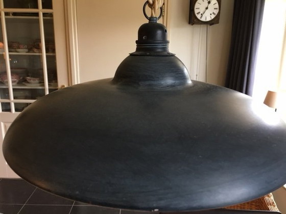 Image 1 of Pendant Lamp With Porcelain Rosette And Counter Weight.