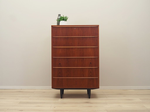 Teak Chest Of Drawers, Danish Design, 1970S, Production: Denmark