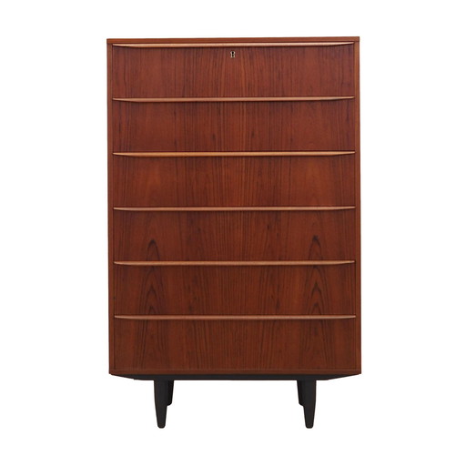 Teak Chest Of Drawers, Danish Design, 1970S, Production: Denmark