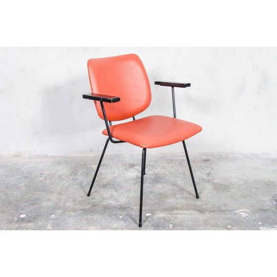 Image 1 of Kembo set of 4 red dining chairs, W.H GISPEN - 1950s