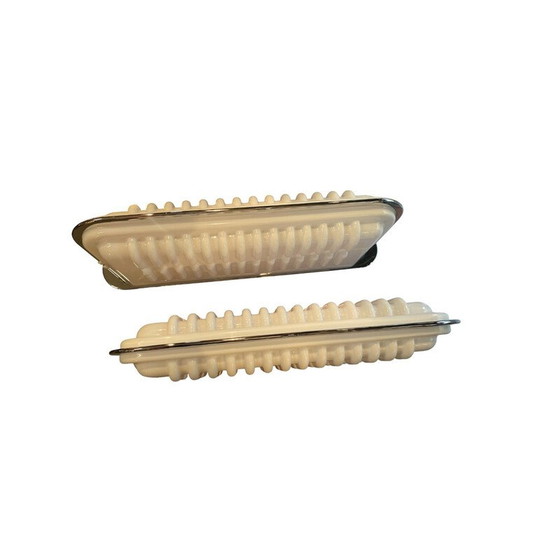Image 1 of Pair of vintage lamps "Elledue fiberglas" by Ettore Sottsass for Poltronova, 1970