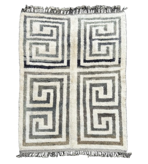 "Menza" - Tapis marocain contemporain tissé à la main