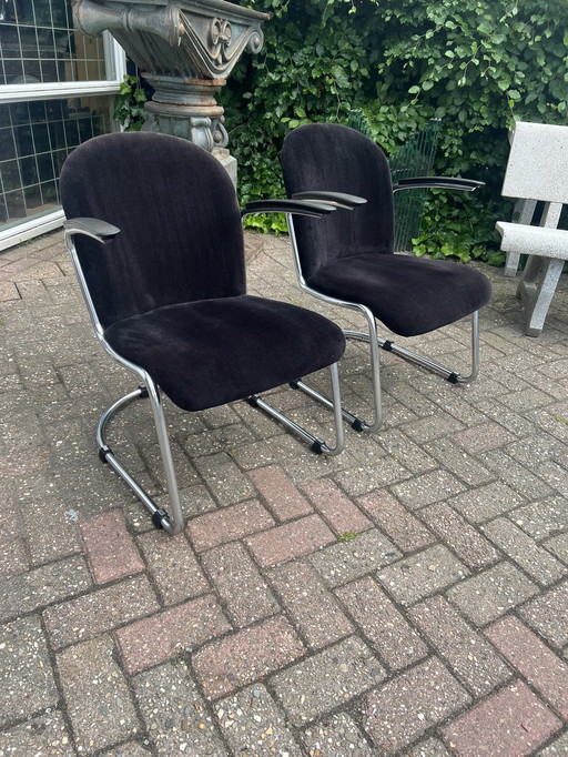 2 Fauteuils dames vintage Gispen 413