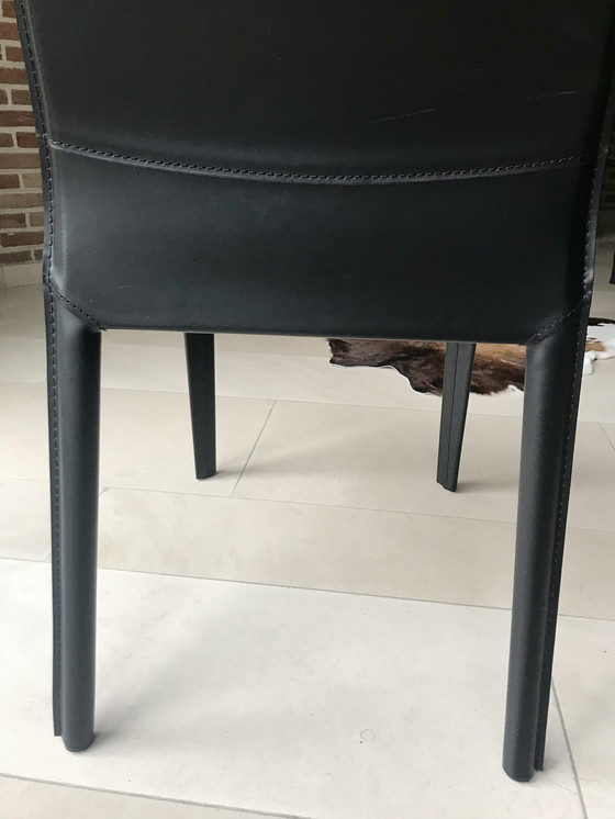 Image 1 of Juego de 6 sillas de comedor de cuero
