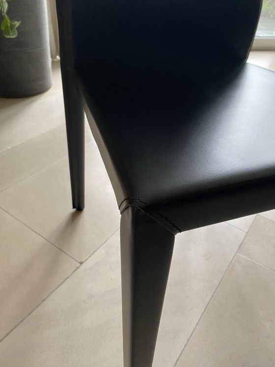 Image 1 of Juego de 6 sillas de comedor de cuero