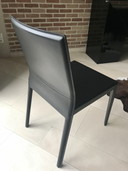 Juego de 6 sillas de comedor de cuero