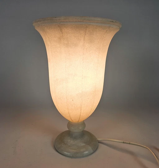 A. Pegasan S.L. - alabaster - Spain - chalice table lamp - 80's