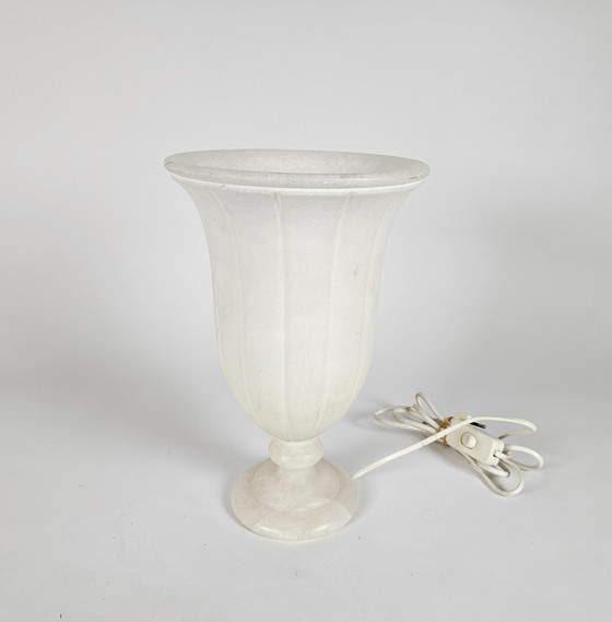 Image 1 of A. Pegasan S.L. - alabaster - Spain - chalice table lamp - 80's