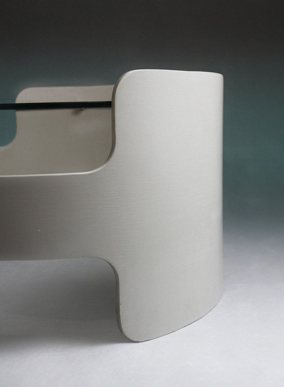 Image 1 of Space Age Opal White Glass Möbel side table