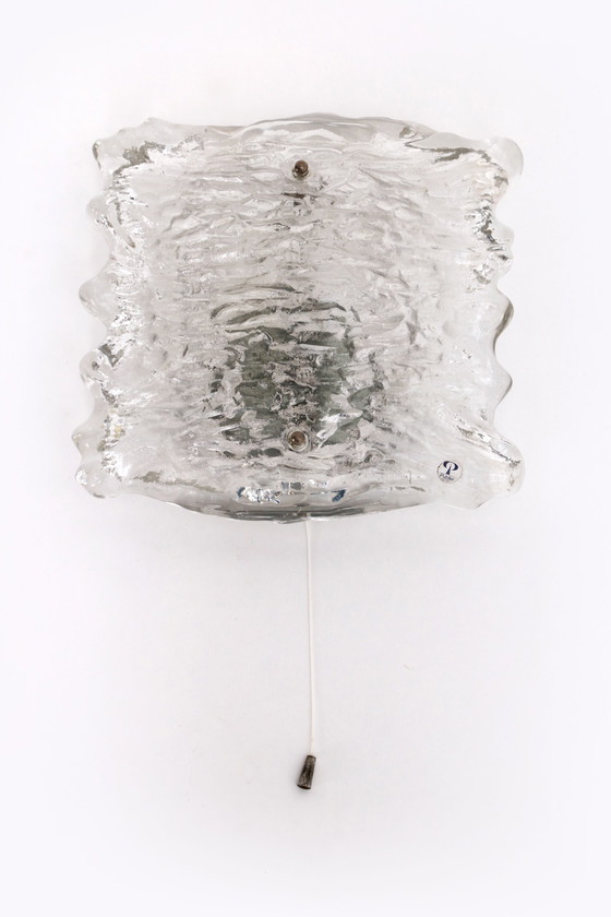 Image 1 of Peil & Putzler ice glass wall lamp