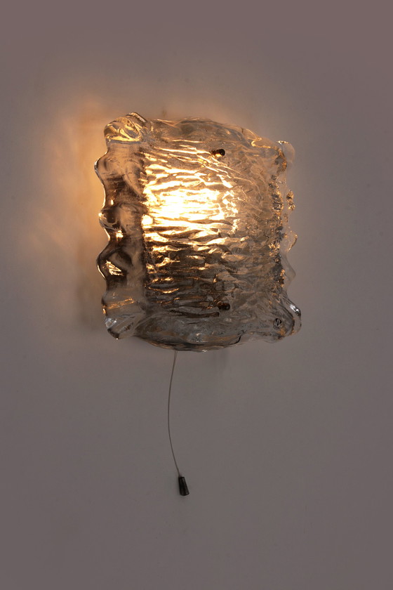 Image 1 of Peil & Putzler ice glass wall lamp