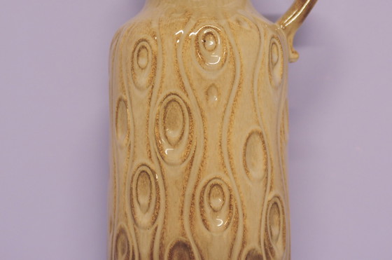 Image 1 of sand & brown West Germany jug vase