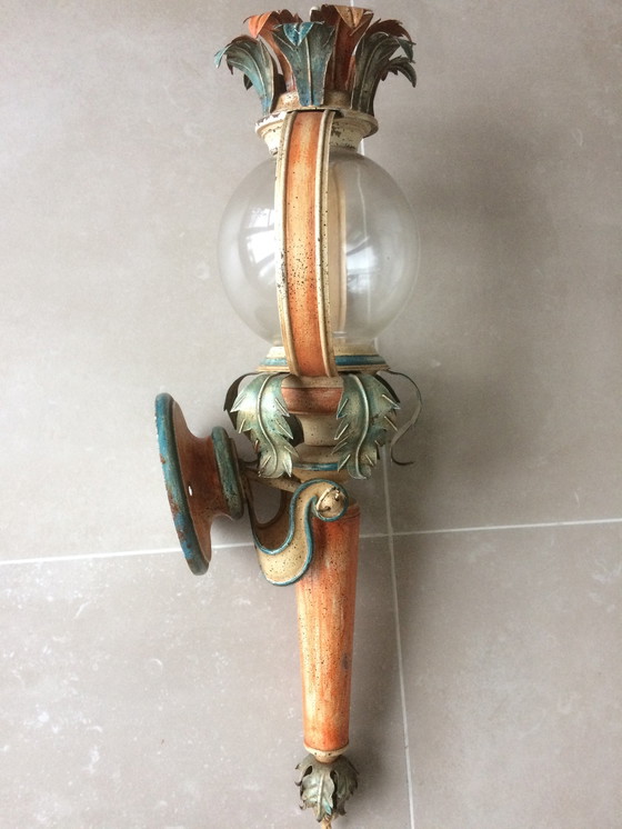 Image 1 of Italian torch wall lamp