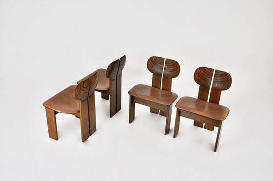 Image 1 of 4x Maxalto Africa dining chairs by Afra & Tobia Scarpa