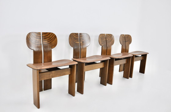 Image 1 of 4x Maxalto Africa dining chairs by Afra & Tobia Scarpa