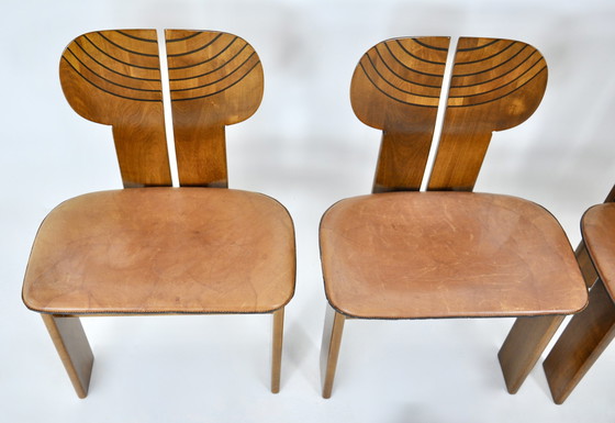 Image 1 of 4x Maxalto Africa dining chairs by Afra & Tobia Scarpa