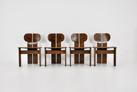 Image 1 of 4x Maxalto Africa dining chairs by Afra & Tobia Scarpa