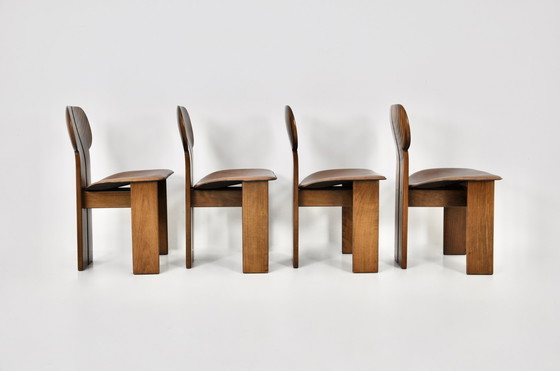 Image 1 of 4x Maxalto Africa dining chairs by Afra & Tobia Scarpa