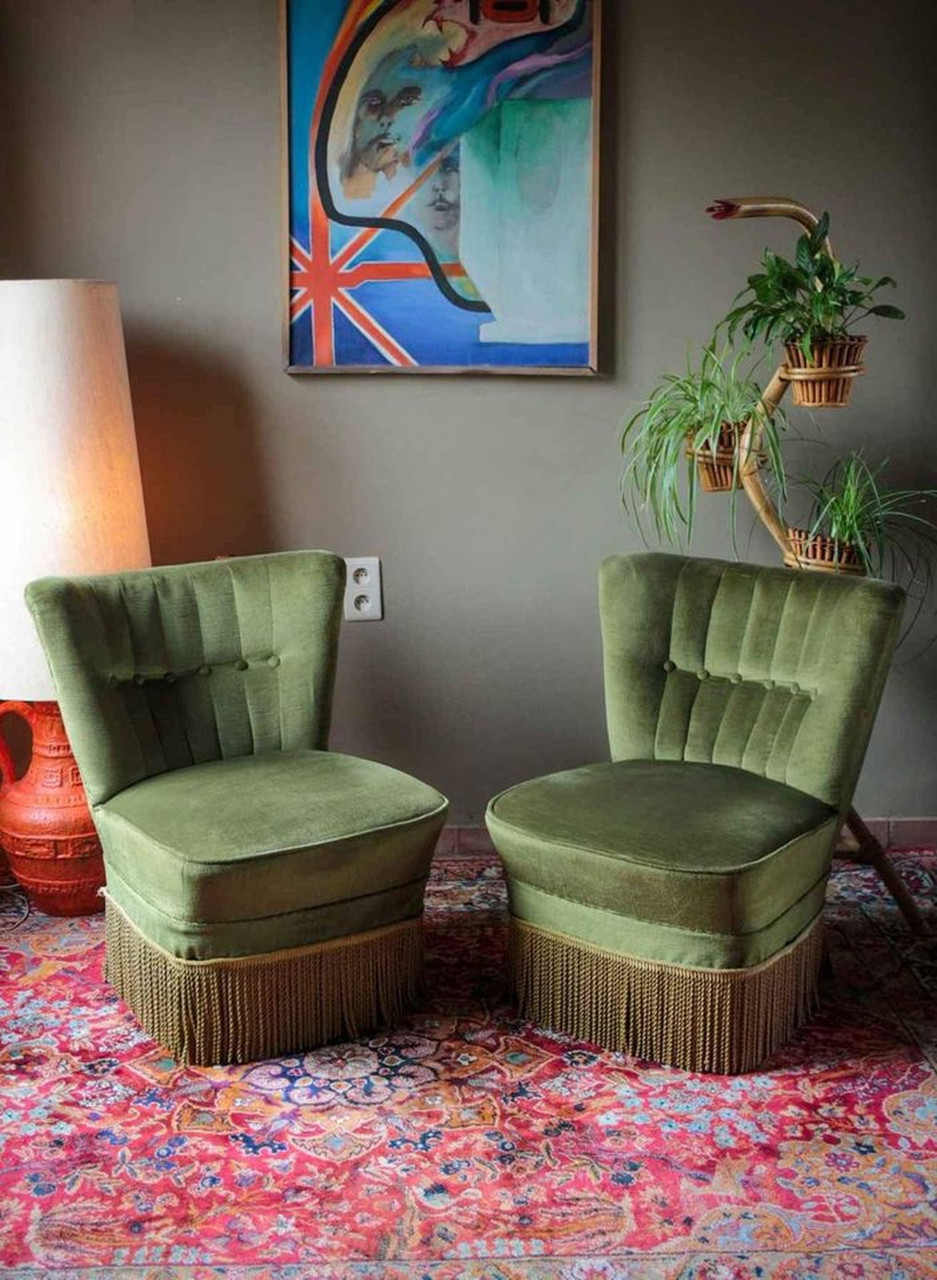2x Vintage cocktail seats