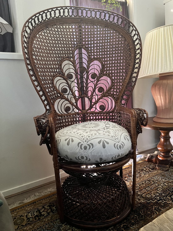 Image 1 of Vintage Peacock Emmanuelle Peacock Throne