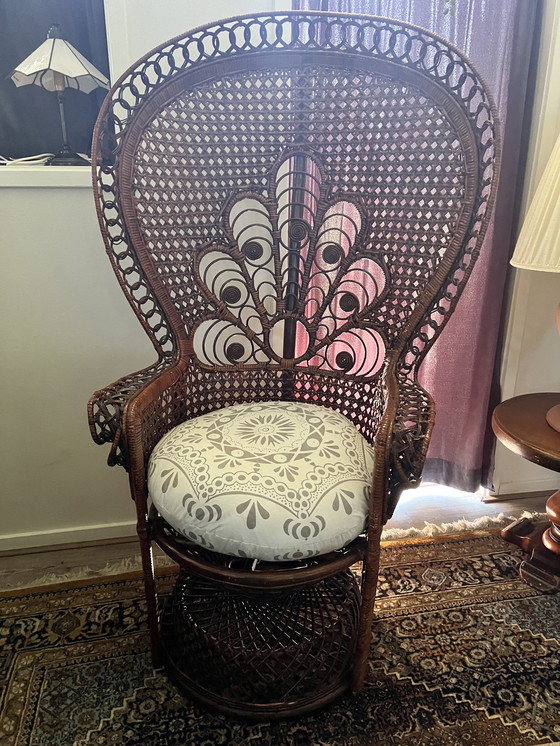 Image 1 of Vintage Peacock Emmanuelle Peacock Throne