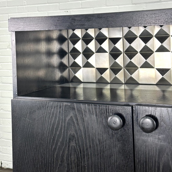 Image 1 of Black brutalist cabinet / sideboard