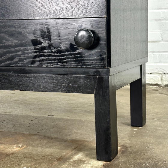 Image 1 of Black brutalist cabinet / sideboard