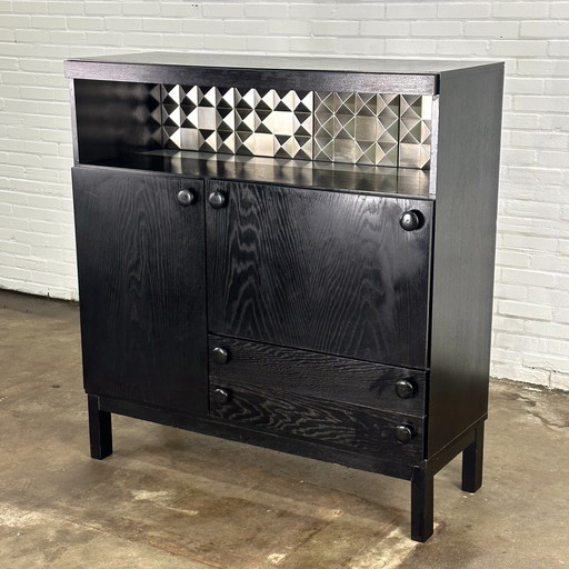 Black brutalist cabinet / sideboard