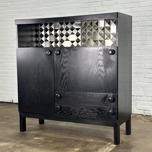 Black brutalist cabinet / sideboard