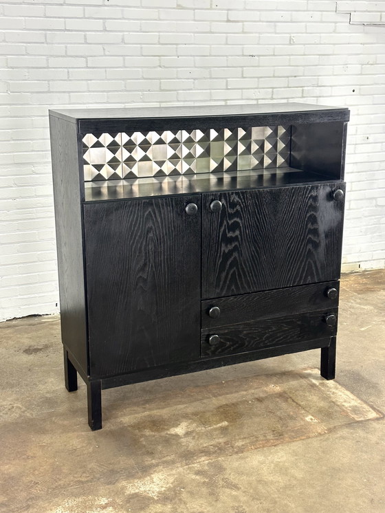 Image 1 of Black brutalist cabinet / sideboard