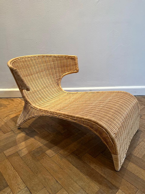 Image 1 of Chaise longue en rotin Ikea Savo par Monica Mulder