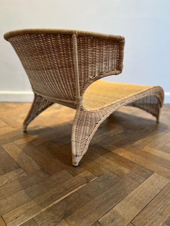 Image 1 of Ikea Savo rattan lounge chair by Monica Mulder