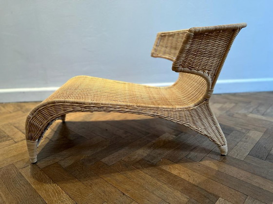 Image 1 of Ikea Savo rattan lounge chair by Monica Mulder