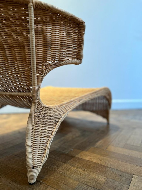 Image 1 of Ikea Savo rattan lounge chair by Monica Mulder