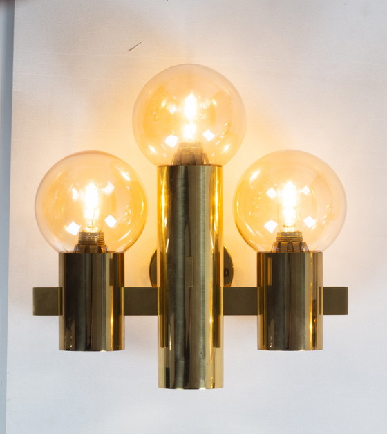 Image 1 of 2 Hans Agne Jakobsson for teka, brass wall and ceiling lamp.