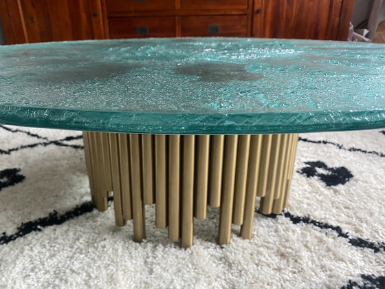 Image 1 of Brutalist glass coffee table by Heinz Lilienthal