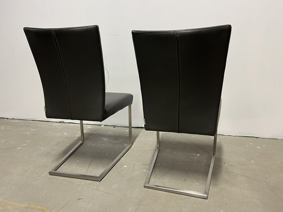 Image 1 of 2 Bert plantagie Misty chairs in gray leather