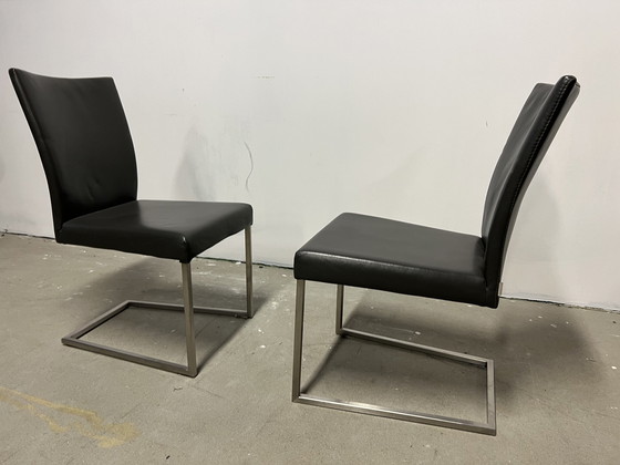 Image 1 of 2 Bert plantagie Misty chairs in gray leather