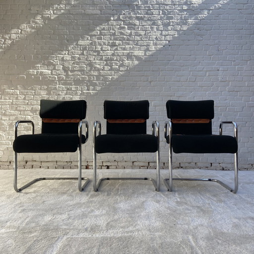 Set of 4 mid-century charis by Guido Faleschini, Italy 1970