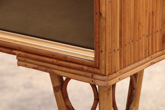 Image 1 of Mobile bar o vetrina in bambù francese vintage degli anni '60.