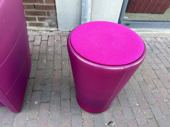 Image 1 of Leolux Barillo Stool Pink Purple