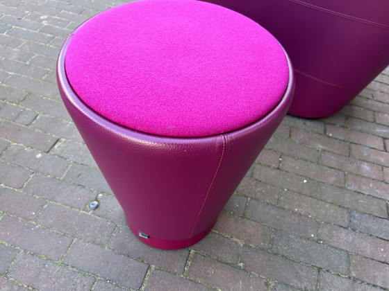 Image 1 of Leolux Barillo Stool Pink Purple