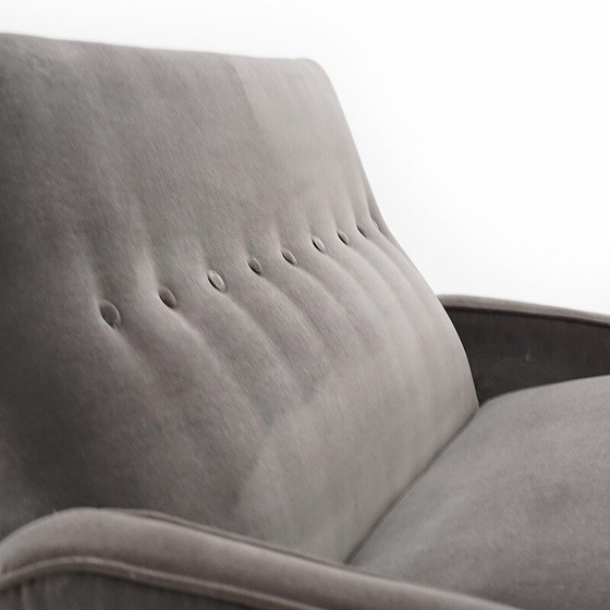 Image 1 of Vintage 2-seater sofa in upholstered wood and metal by Felice Rossi, Italy 1950