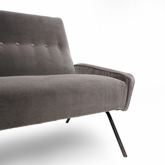 Image 1 of Vintage 2-seater sofa in upholstered wood and metal by Felice Rossi, Italy 1950