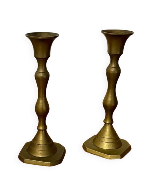 Pair Of Brass Candlesticks