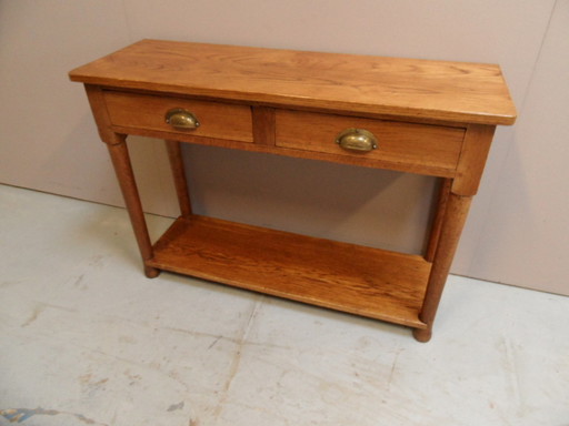 Antique oak side table